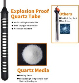 img 1 attached to 🐠 U-picks Submersible Aquarium Heater: 100W/300W/500W with Intelligent External LED Digital Temperature Controller – Ideal for Fish Tanks, Turtle and Betta Tanks (5-130 Gallon)