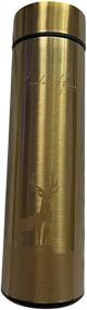 img 1 attached to Comforts Haven Touch Screen Smart Temperature Display Vacuum Insulated Water Bottle, 17 oz/500ml Thermal Stainless Steel with Tea Strainer, Gold - Keep Cold or Hot