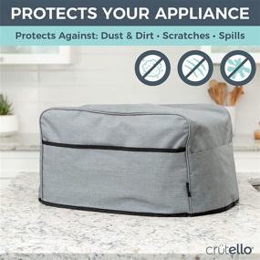 img 1 attached to 🔒 Protect Your 6 Slice Toaster Oven: Dust Cover with Storage Pockets for Small Appliances