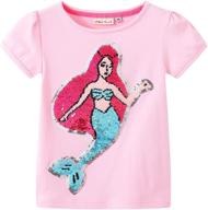 👚 glitter flip sequin girls' t-shirt with short/long sleeve, fleece jacket, and leggings (ages 3-14) logo