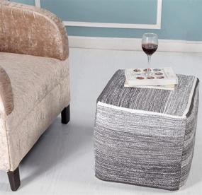 img 1 attached to Resources POUFS99714GRY1414 Pablo Distressed Ottoman