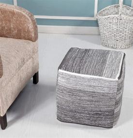 img 3 attached to Resources POUFS99714GRY1414 Pablo Distressed Ottoman