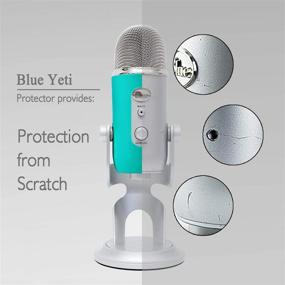 img 1 attached to 🎙️ YOUSHARES Microphone Windscreen Foam - Green Pop Filter Windshield & Protector for Blue Yeti, Yeti Pro Condenser Microphones