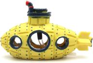 ๐ yellow submarine style aquarium bubble maker decoration with air stone - xiaoyztan fish tank ornament for landscape and hiding cave logo