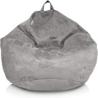 🪶 delmach bird's nest bean bag chair cover - adult size, microsuede, no filler, stuffed animal storage or memory foam, double stitched, durable zipper, soft premium logo