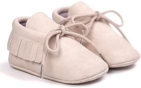 img 2 attached to 👶 Infant Soft Sole Tassel Moccasins: Anti-Slip Baby Loafers for Boys and Girls