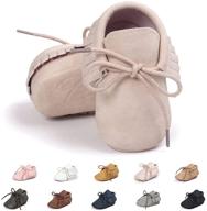 👶 infant soft sole tassel moccasins: anti-slip baby loafers for boys and girls logo