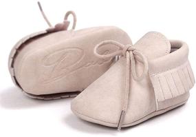 img 1 attached to 👶 Infant Soft Sole Tassel Moccasins: Anti-Slip Baby Loafers for Boys and Girls