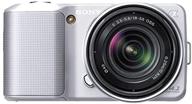 📷 серебристая цифровая камера sony alpha nex-3 с объективом 18-55 мм - 14,2 мегапикселя логотип