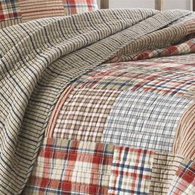 img 1 attached to 🛏️ Eddie Bauer Home - Hawthorne Collection - Reversible, Lightweight Quilt and Sham(s) - 100% Cotton - Pre-Washed for Extra Comfort - King Size - Brown