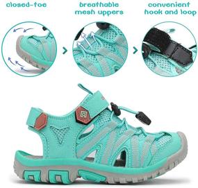 img 2 attached to DREAM PAIRS Closed-Toe Outdoor Sandals for Boys and Girls: Perfect for Summer (Toddler/Little Kid/Big Kid)