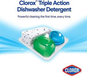 img 1 attached to Powerful Clorox Triple Action Dishwasher Detergent Pacs | 65 Count Fresh Scent Dishwashing Pacs