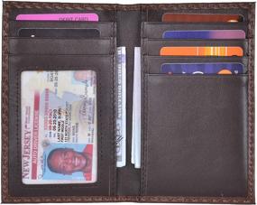 img 4 attached to 👔 Premium Leather Bifold Credit Holder: The Ultimate Men's Wallet for Blocking RFID - Stylish Money Organizer, Card Case, and More!