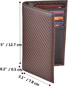 img 3 attached to 👔 Premium Leather Bifold Credit Holder: The Ultimate Men's Wallet for Blocking RFID - Stylish Money Organizer, Card Case, and More!