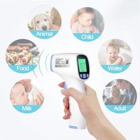 img 1 attached to 🌡️ Accurate Forehead Thermometer for All Ages, Lucky Sox Digital Infrared with Memory Function & Large Digital Screen for Instant Readings on Humans & Surfaces