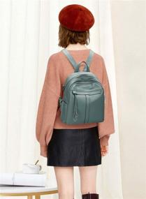 img 2 attached to ALTOSY S102 Black Convertible Backpack: Stylish Women's Handbag and Wallet Combo