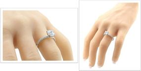 img 2 attached to Обручальное кольцо с камнем Swarovski Zirconia Asscher Cut Solitaire: варианты 6 мм, 7 мм и 8 мм!