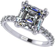 обручальное кольцо с камнем swarovski zirconia asscher cut solitaire: варианты 6 мм, 7 мм и 8 мм! логотип