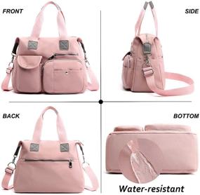 img 2 attached to 🌸 Floral Rosa Multiflora Waterproof Shoulder Handbags for Women with Wallets - Satchel Style