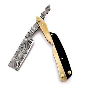 img 2 attached to Damascus Straight Folding Shaving Classic Shave & Hair Removal for Men's