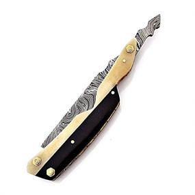 img 1 attached to Damascus Straight Folding Shaving Classic Shave & Hair Removal for Men's