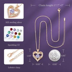 img 1 attached to 💎 CDE Forever Love Heart Pendant Necklaces for Women - 925 Sterling Silver with Birthstone Zirconia | Birthday & Christmas Jewelry Gift for Women & Girls