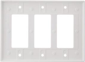 img 1 attached to White Leviton Decora/GFCI Device Wallplate, 3-Gang - 80611-W