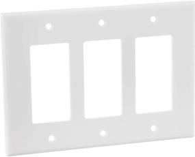 img 3 attached to White Leviton Decora/GFCI Device Wallplate, 3-Gang - 80611-W