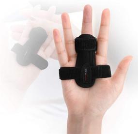 img 4 attached to 🖐️ Doeplex Trigger Finger Splint Brace – Stabilizing Support for Sprains, Pain Relief, Mallet Injury, Arthritis, Tendonitis – Adjustable Thumb Brace with Enhanced Strips