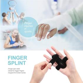 img 1 attached to 🖐️ Doeplex Trigger Finger Splint Brace – Stabilizing Support for Sprains, Pain Relief, Mallet Injury, Arthritis, Tendonitis – Adjustable Thumb Brace with Enhanced Strips