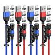 rotation cable（4 pack 6 6ft）magnetic compatible smartphone logo