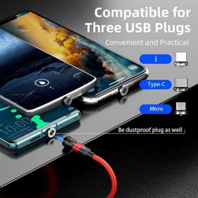 img 3 attached to Rotation Cable（4 Pack 6 6Ft）Magnetic Compatible Smartphone