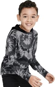 img 2 attached to 👕 Vibrant Boys' Long Sleeve Tie Dye Hoodie Top by The Children's Place