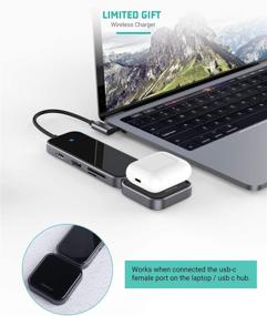 img 2 attached to Tiergrade 8 in 1 USB C Hub: 4K HDMI, Power Delivery, SD TF Card Reader, USB C Port + More for MacBook & Type C Devices