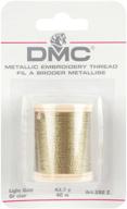 🌟 shine in style with dmc 282z metallic embroidery thread - light gold logo