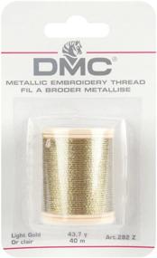 img 1 attached to 🌟 Shine in Style with DMC 282Z Metallic Embroidery Thread - Light Gold