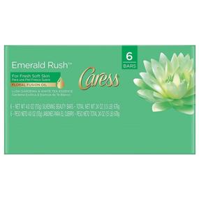 img 1 attached to Кусок мыла Caress Beauty, 6 штук, Emerald Rush, 4 унции