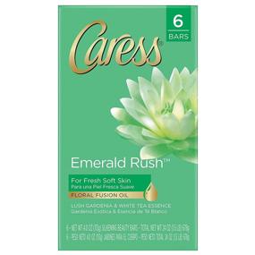 img 4 attached to Кусок мыла Caress Beauty, 6 штук, Emerald Rush, 4 унции