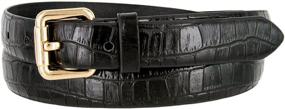 img 4 attached to 🐊 Alligator Embossed Leather Burgundy Accessories for Women: Women's Belts