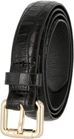 img 2 attached to 🐊 Alligator Embossed Leather Burgundy Accessories for Women: Women's Belts