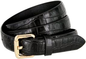 img 3 attached to 🐊 Alligator Embossed Leather Burgundy Accessories for Women: Women's Belts