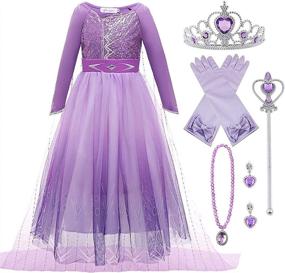 img 2 attached to 👑 Enchanting Princess Birthday Halloween Carnival Costumes - Sparkle with Magic and Charm!