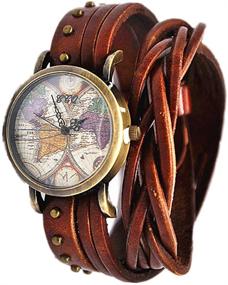 img 4 attached to MINILUJIA Travel Watches Leather Vintage