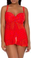 👙 flattering and stylish: smart & sexy full busted ruffle twist bandeau tankini for women logo