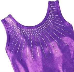 img 2 attached to BAOHULU Gymnastics Leotards Athletic B199_Darkpurple_8A Girls' Clothing in Active