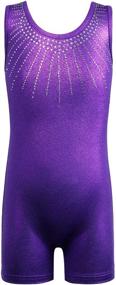 img 4 attached to BAOHULU Gymnastics Leotards Athletic B199_Darkpurple_8A Girls' Clothing in Active