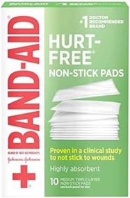 img 2 attached to 🩹 Band-Aid First Aid Pads, Medium Non-Stick Pads - 10 Count (Pack of 6) | Extra Absorbent Wound Dressings