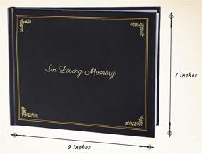 img 2 attached to 📚 Deluxe Funeral Guest Book: Elegant Gold Hardcover with Premium Pen Set & Memory Table Sign