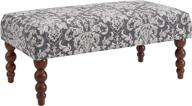 linon claire bench gray damask логотип