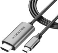 адаптер lention usb c к hdmi 2.0 - совместим с macbook pro (thunderbolt 3), новым ipad pro, mac air, chromebook 13/15, surface book 2/go, samsung s9/s8/note 9 - 6 футов, цвет space gray - поддержка 4k/60 гц. логотип